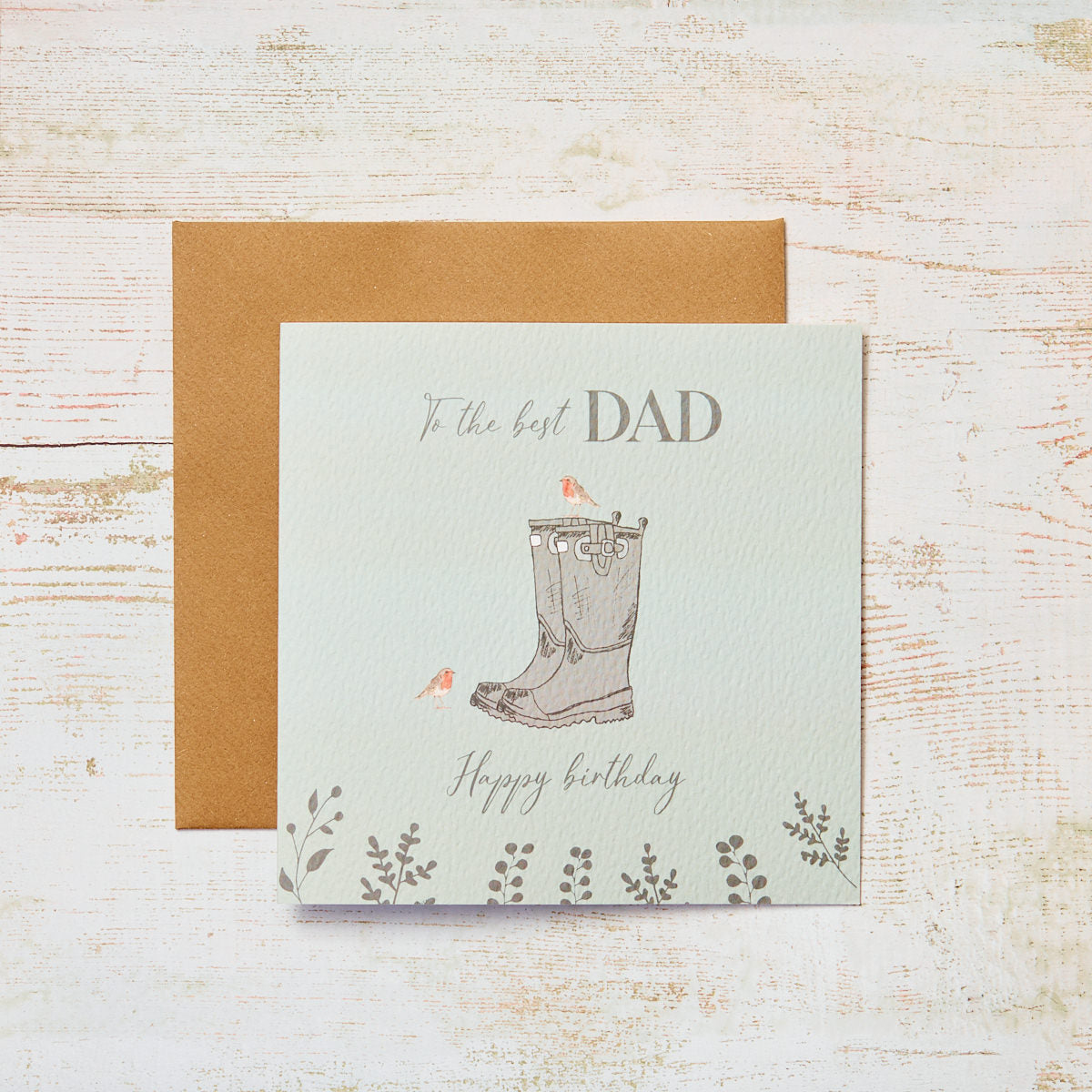 Best Dad Wellies Birthday Card