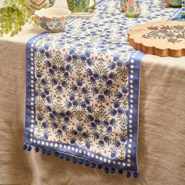 Flourish & Foliage Print Table Runner
