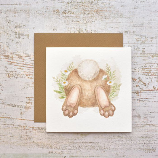 Meadow Fields Fluffy Bunny Tail Card