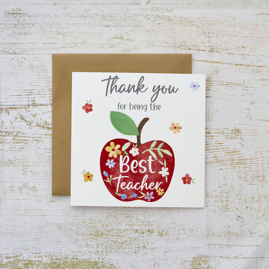 Best Teacher Thank You Card