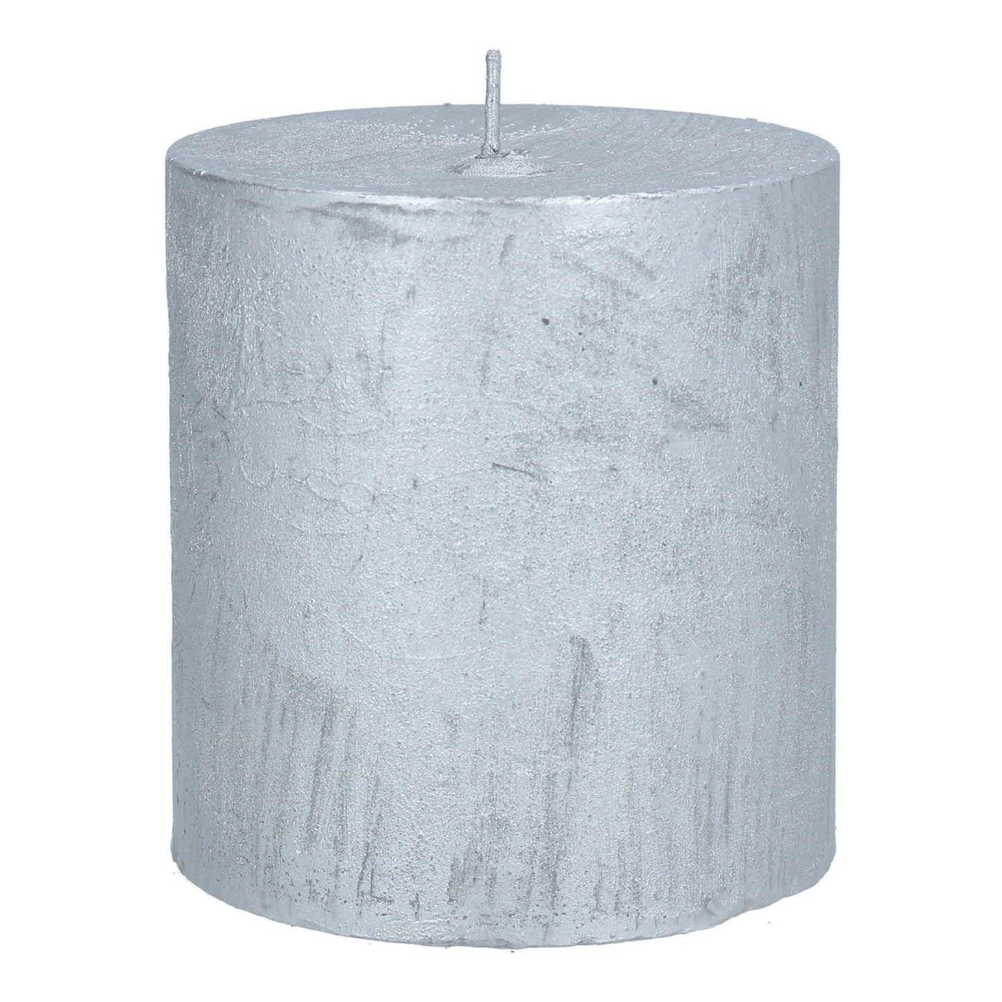 Silver Pillar Candle by Gisela Graham Large