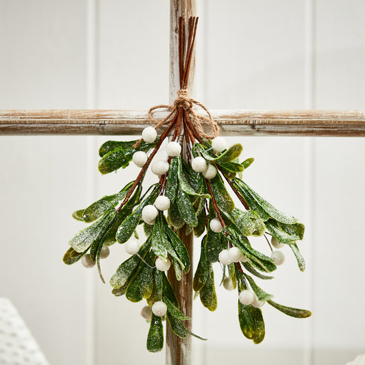 Frosted Mistletoe Spray