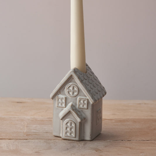 Ceramic House Candlestick Holder