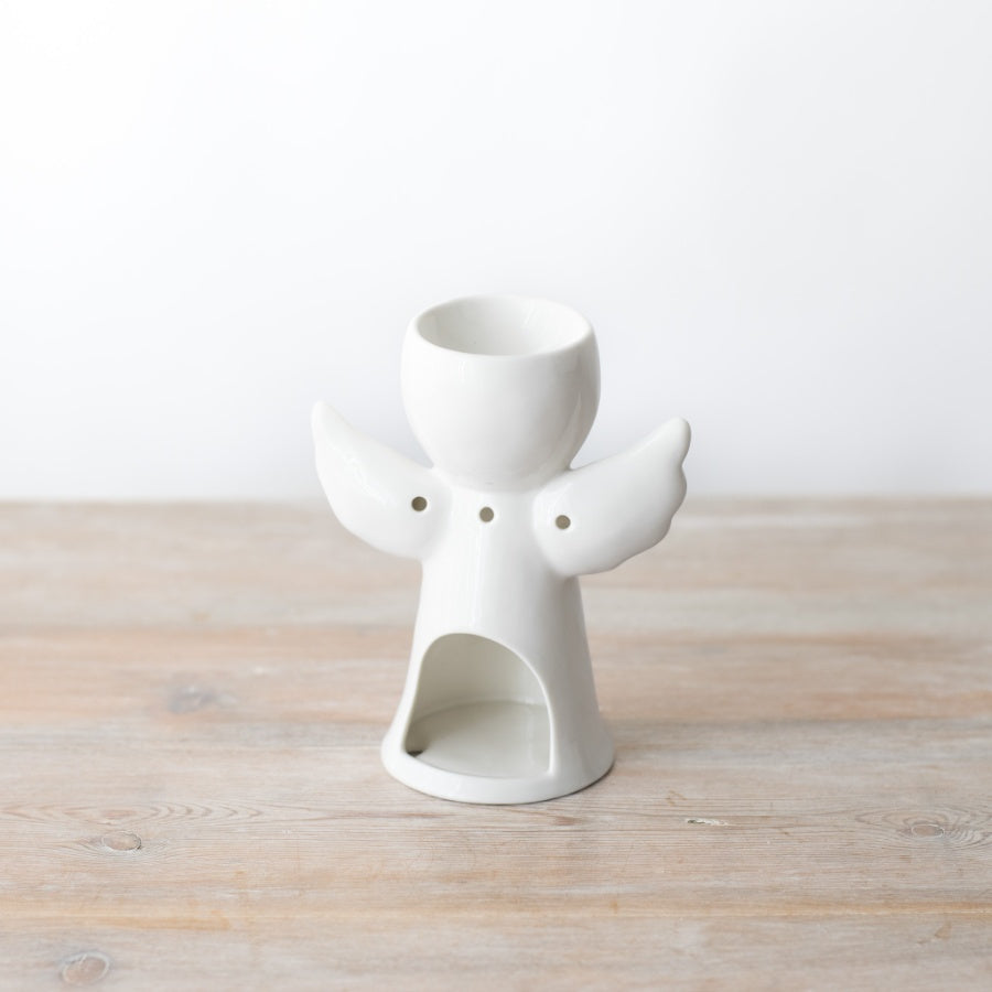 Simple White Ceramic Angel Oil Burner