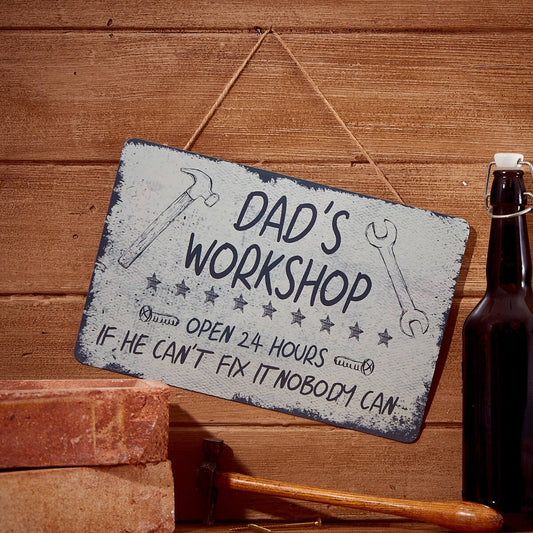 Dads Workshop Metal Plaque