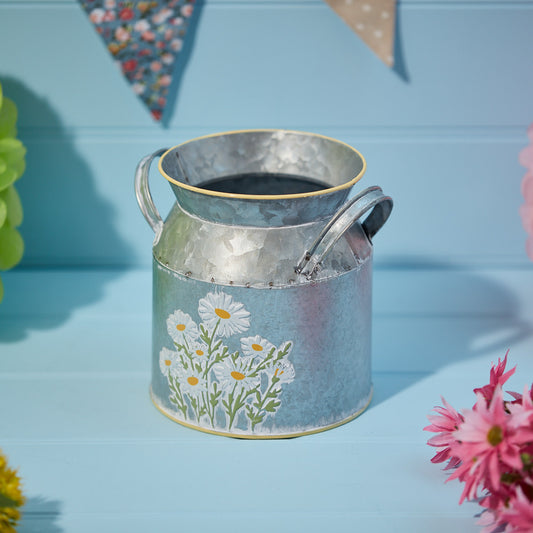 Daisy Embossed Milk Can