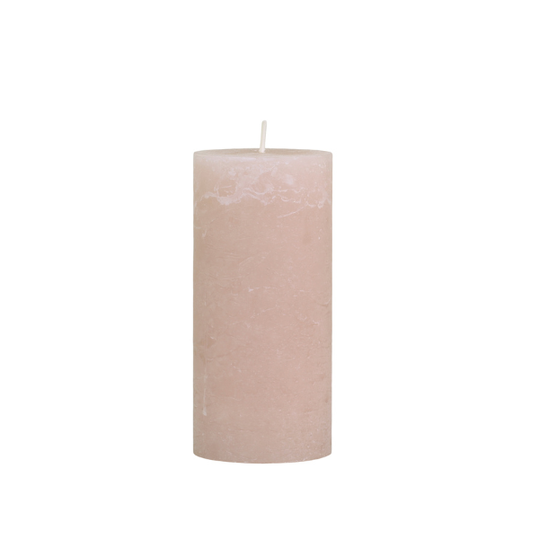 Dusky Rose Rustic Macon Pillar Candle