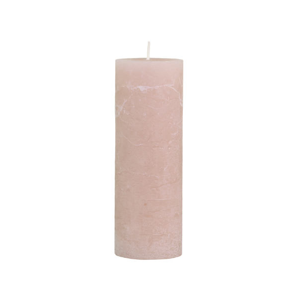 Dusky Rose Rustic Macon Pillar Candle