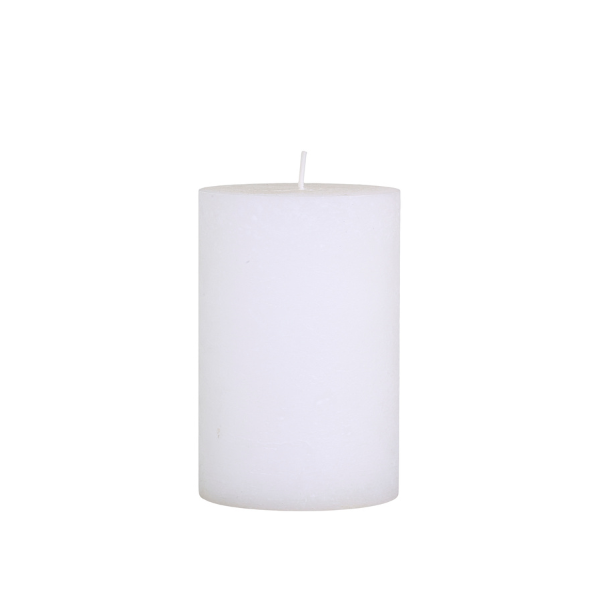 White Rustic Macon Pillar Candle