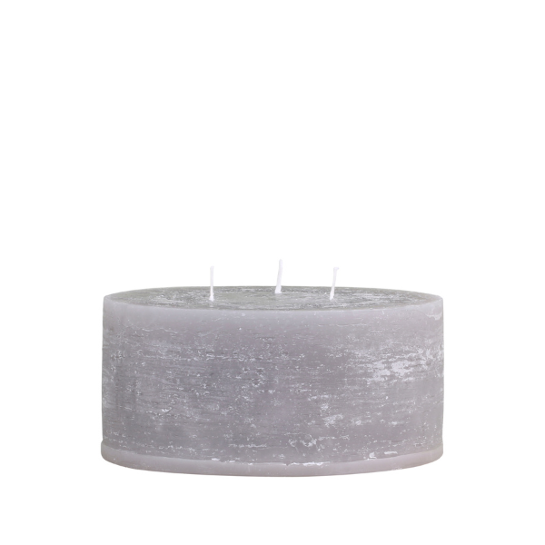 French Grey Rustic Macon Pillar Candle