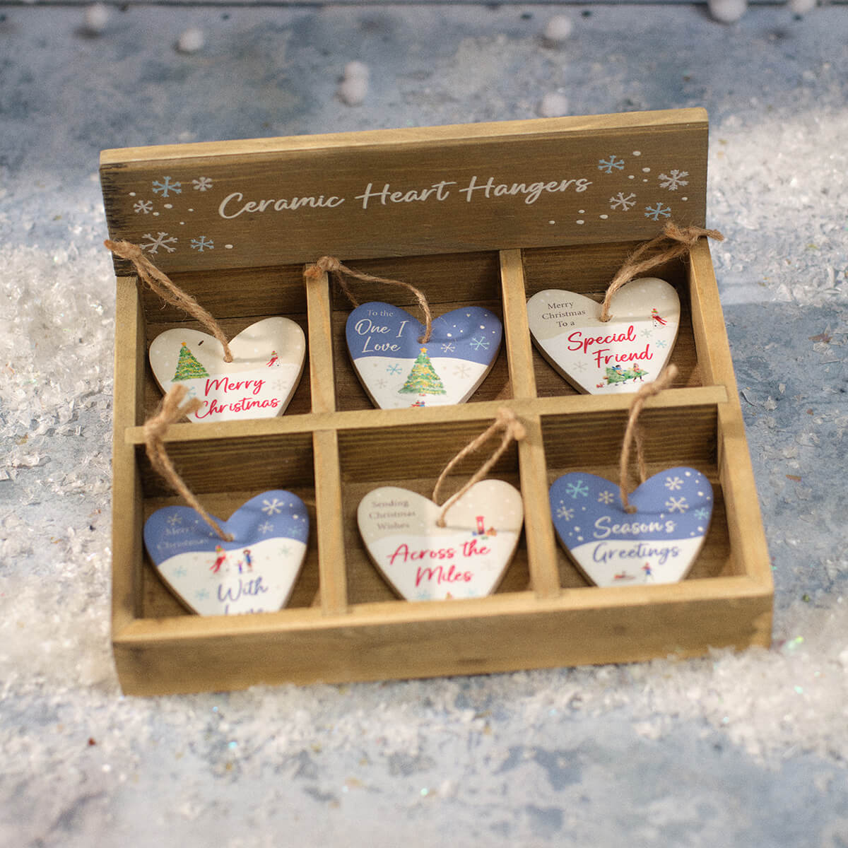 Christmas Market Ceramic Hanging Heart