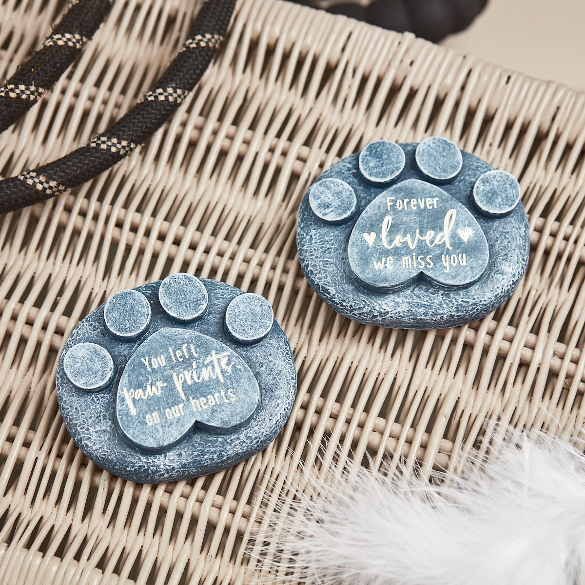 Paw Print Memorial Stone