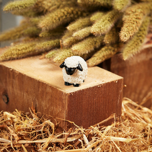 Black & White Textured Sheep Ornament