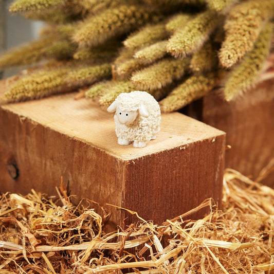 Cream Textured Sheep Ornament