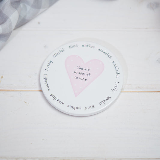 So Special Pink Heart Coaster