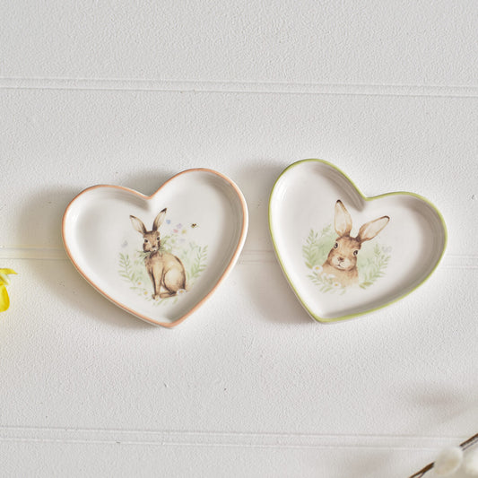 Meadow Fields Heart Shaped Trinket DIsh