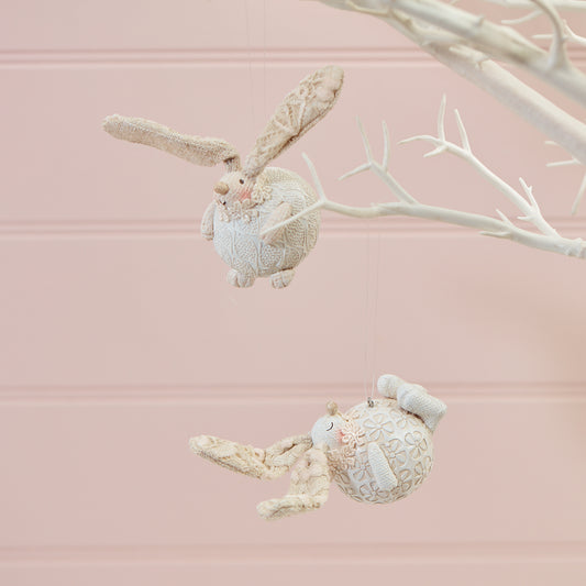 Lace Ear Bunny Hanging Decoration