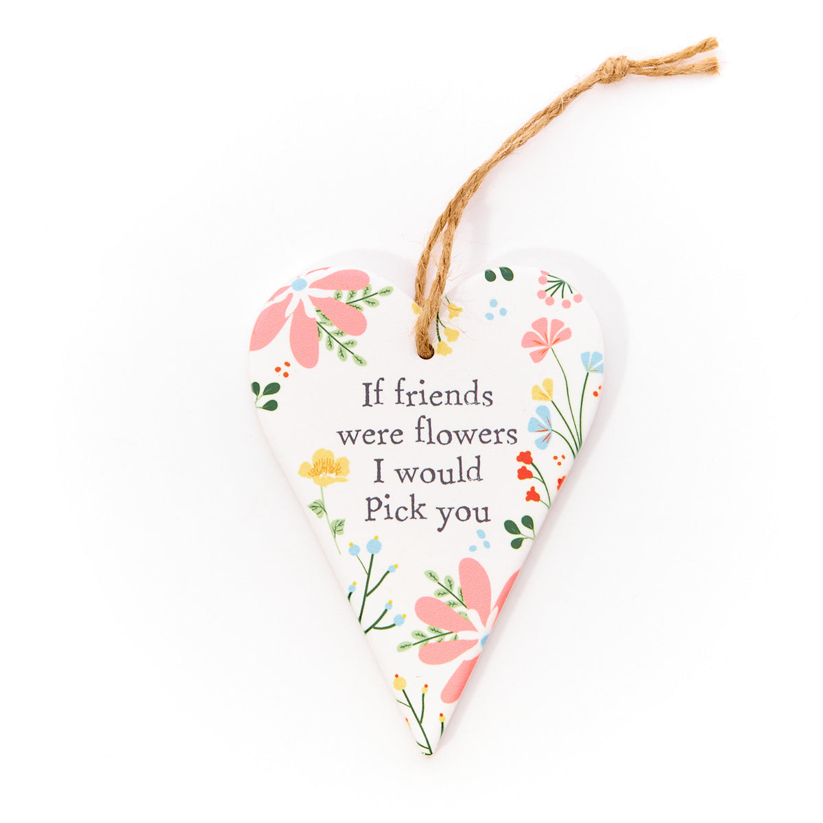 Ceramic Floral Heart Hanger