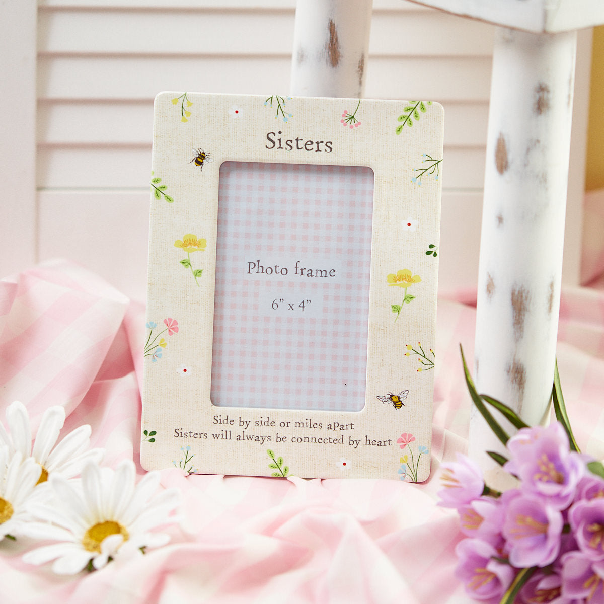 Floral Bee Ceramic Family Photo Frame