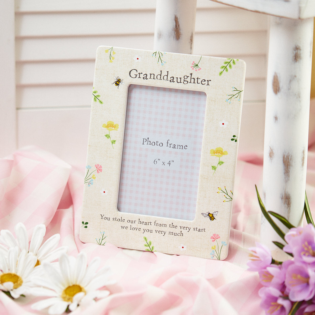 Floral Bee Ceramic Family Photo Frame