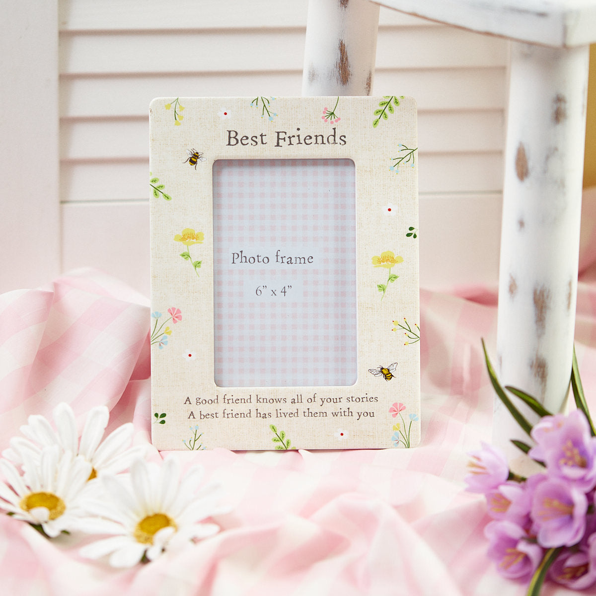 Floral Bee Ceramic Family Photo Frame