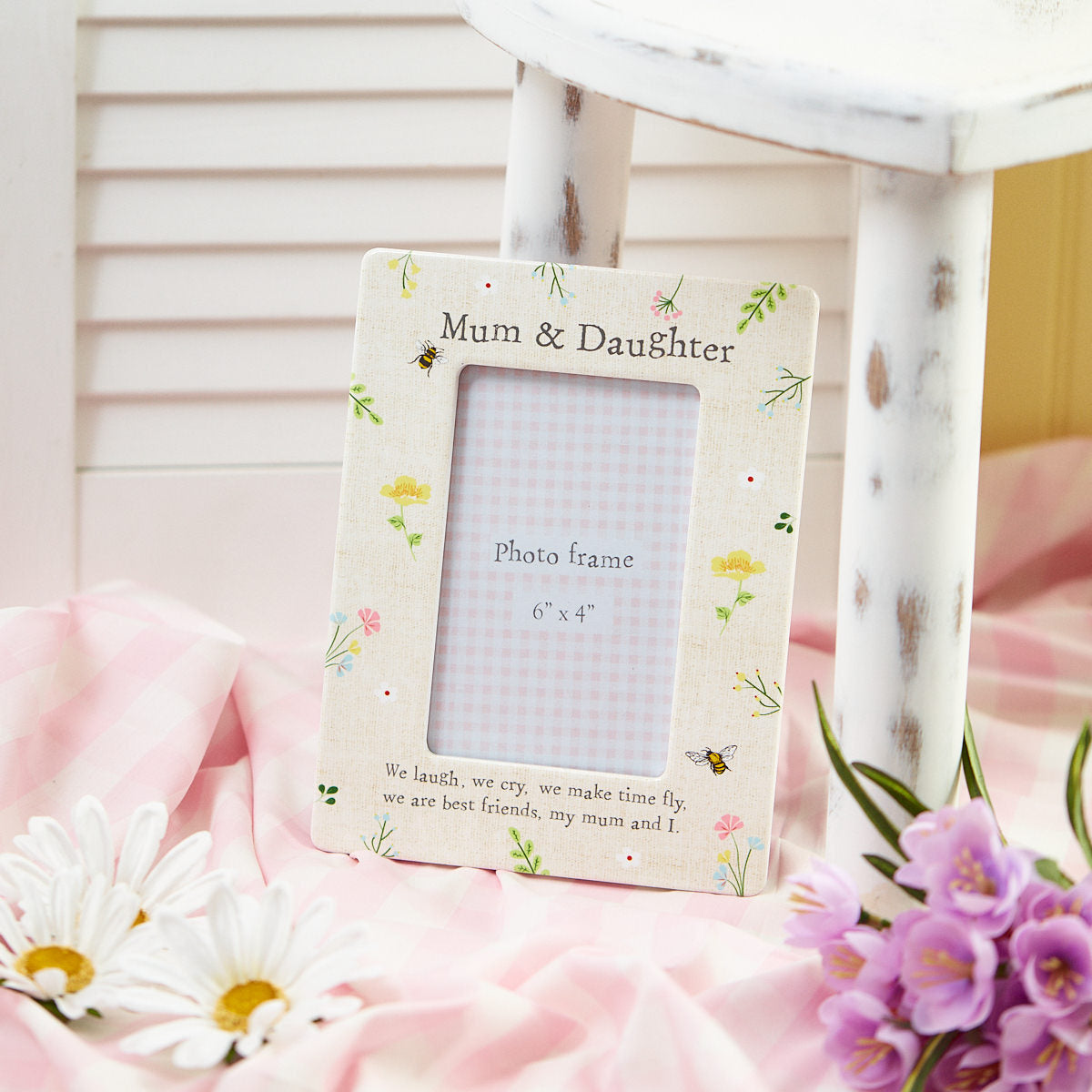 Floral Bee Ceramic Family Photo Frame