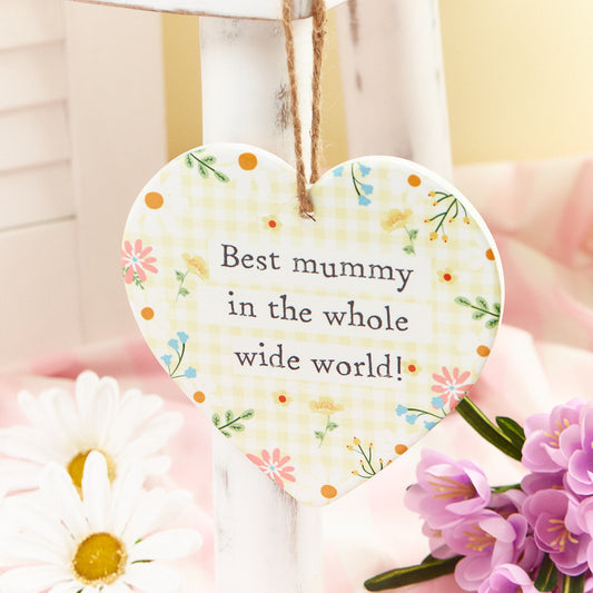 Best Mummy Ceramic Hanging Heart