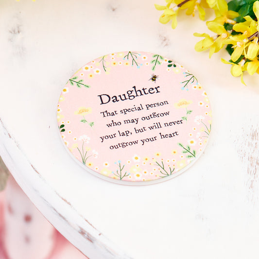 Floral Daughter Ceramic Coaster