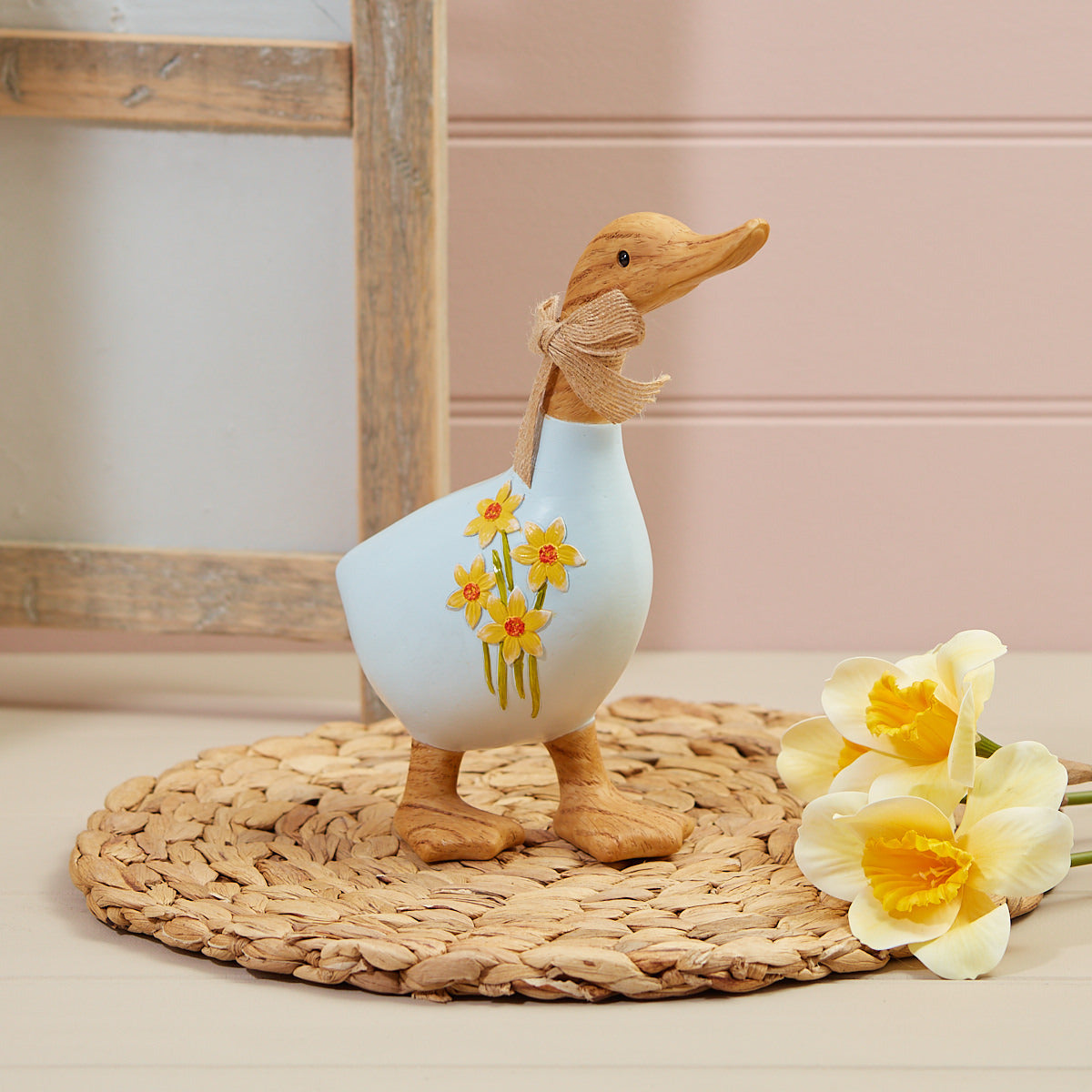 Floral Wood Effect Duck