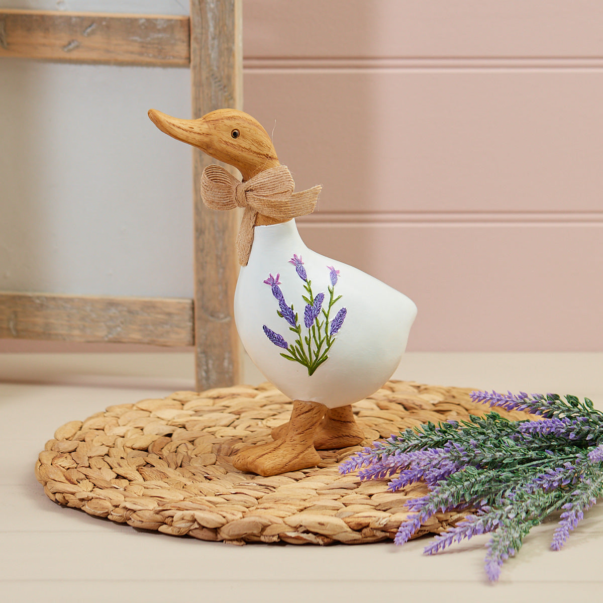 Floral Wood Effect Duck