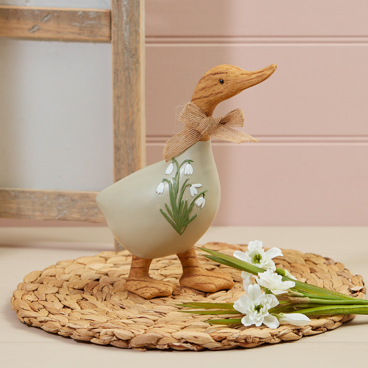 Floral Wood Effect Duck