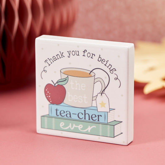 Best Teacher Ceramic Block