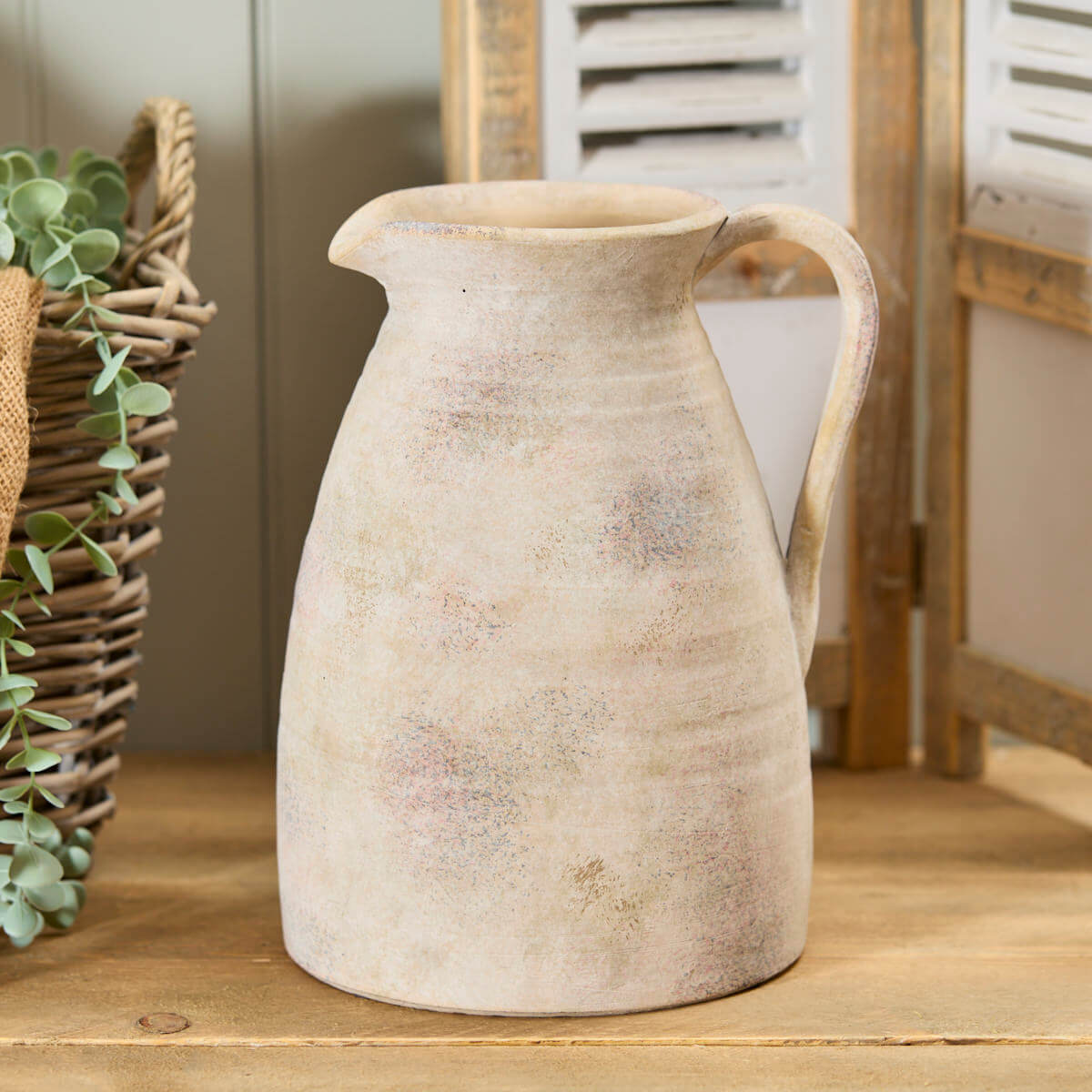 Terracotta Rustic Finish Jug Large