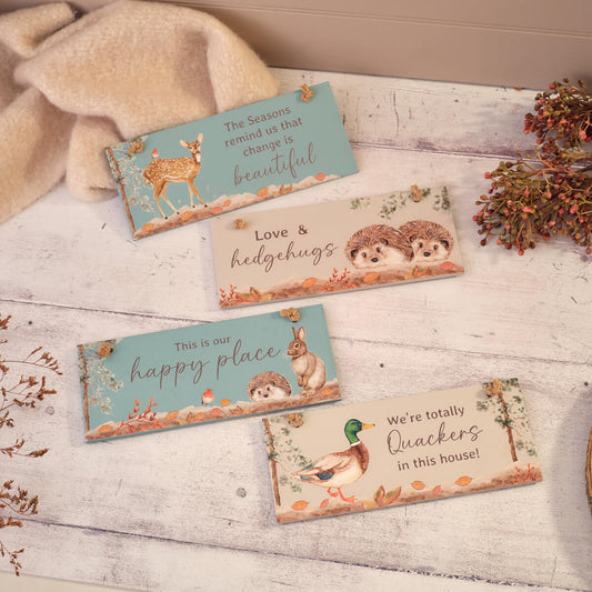Woodland Wildlife Slate Plaque