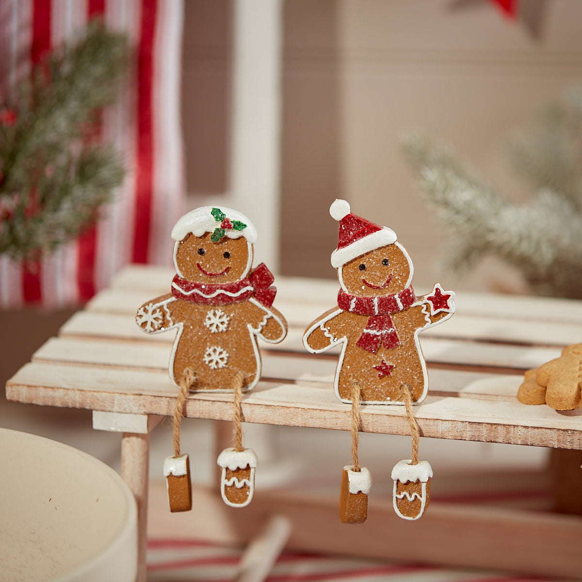 Gingerbread Shelf Sitter with Dangly Legs