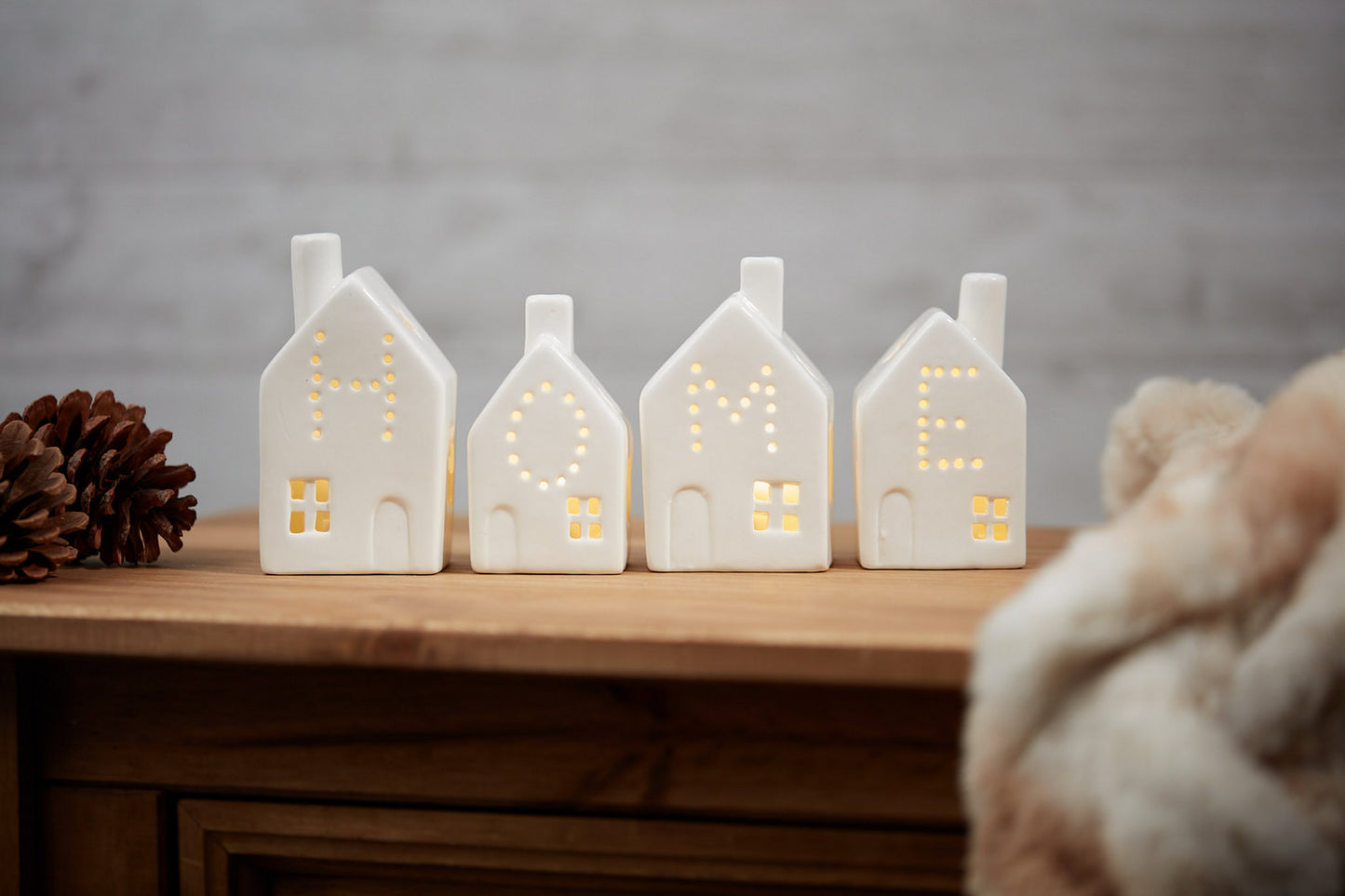 Set of 4 Home Led Houses