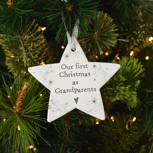 Grandparents First Christmas Star Hanger