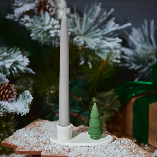 Ceramic Candle Holder with Tree