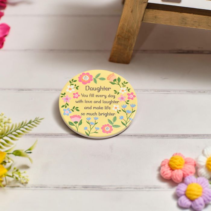 Bright & Beautiful Daughter Ceramic Coaster