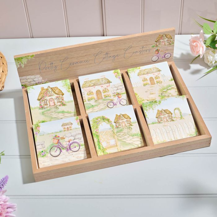 Cottage Garden Ceramic Coaster