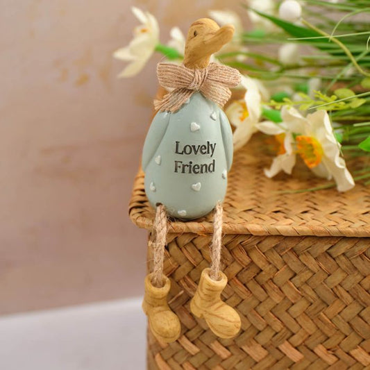 Lovely Friend Green Shelf Sitting Duck