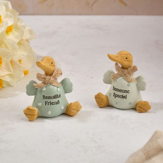 Floral Serenade Embossed Hearts Mini Duck Gifts