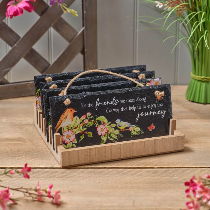 Garden Birds Slate Plaque