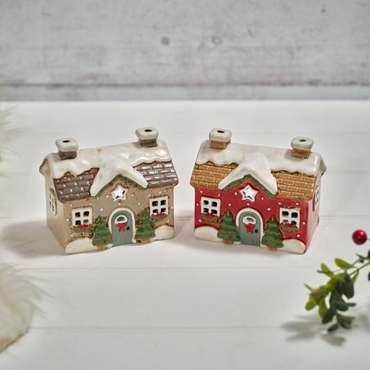 Holly Cottage Stoneware House with Cut Out Star