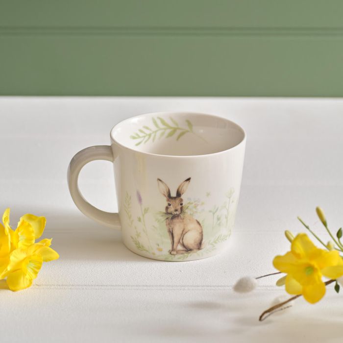 Meadow Fields Stoneware Bunny Mug