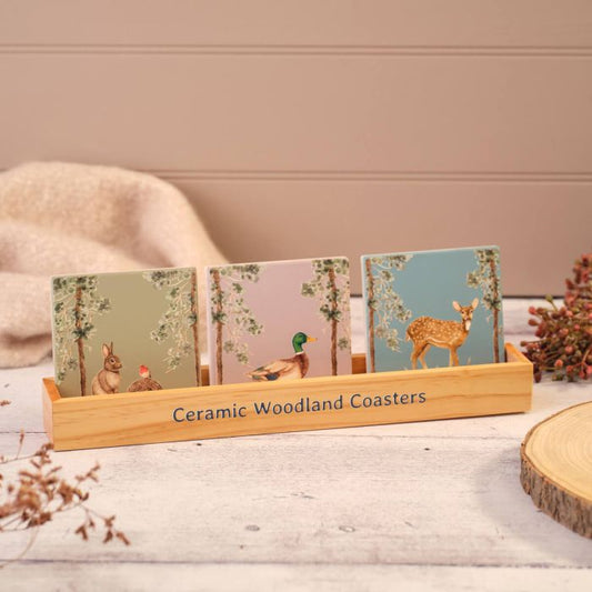 Woodland Animal Ceramic Coaster