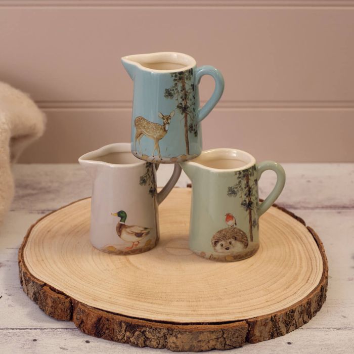 Woodland Animal Stoneware Mini Jug