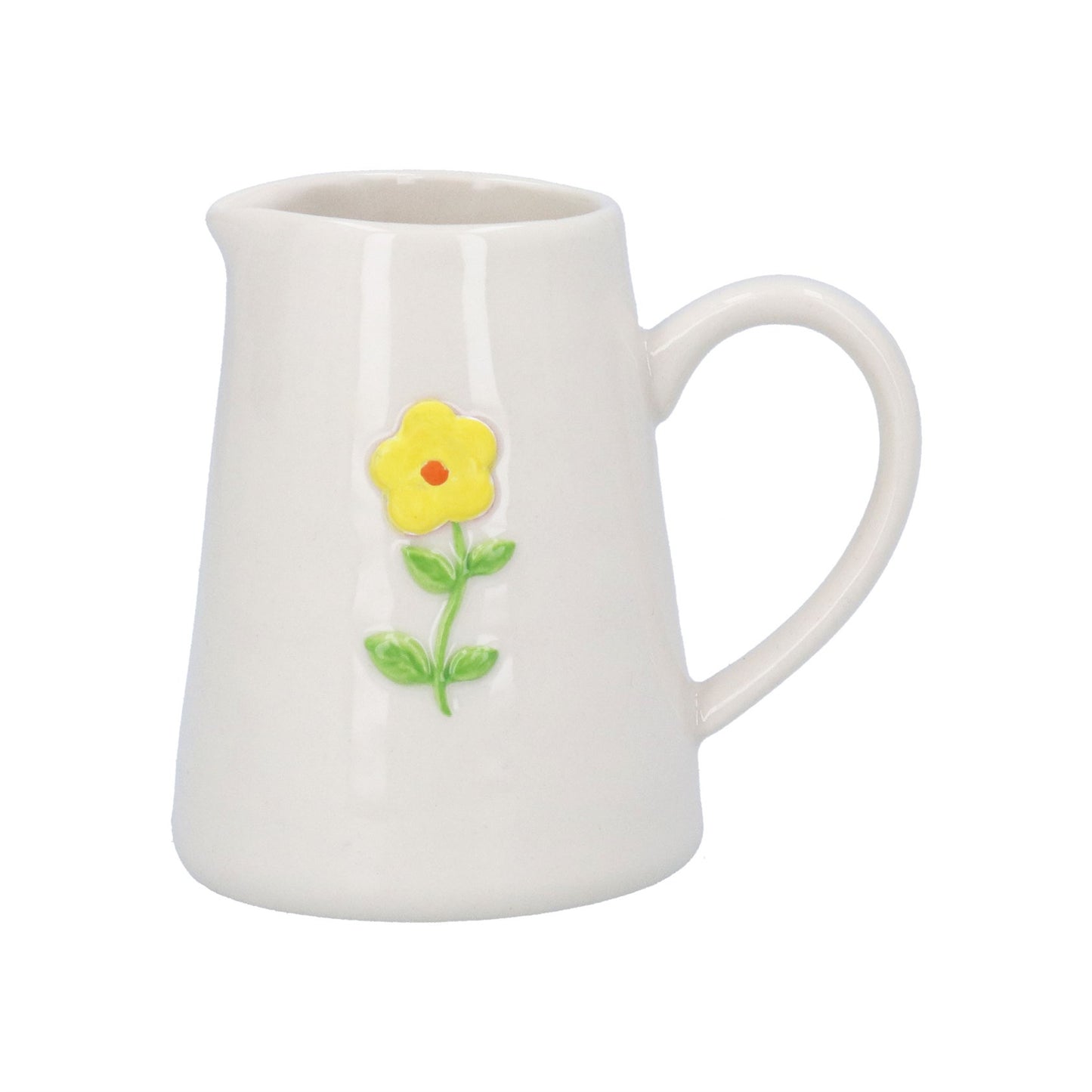 Yellow Flower Stoneware Mini Jug