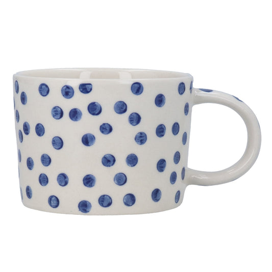 Blue Dots Stoneware Mug