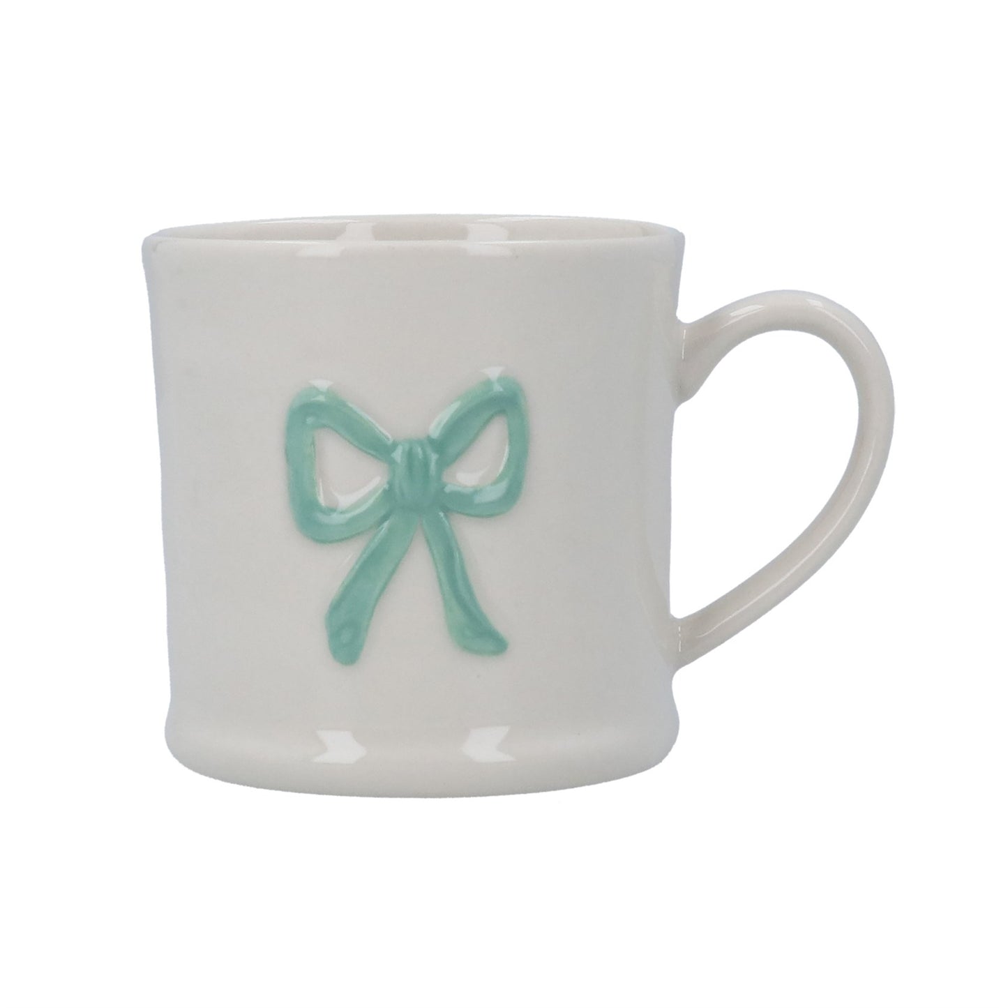 Green Bow Stoneware Mini Mug
